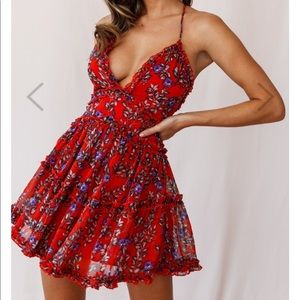 NWT red low back dress